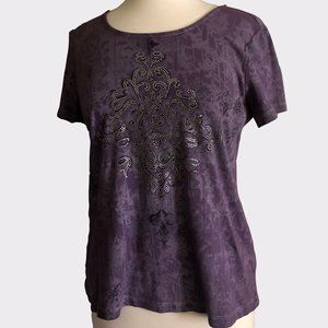 Chico's Zenergy Purple short sleeve top